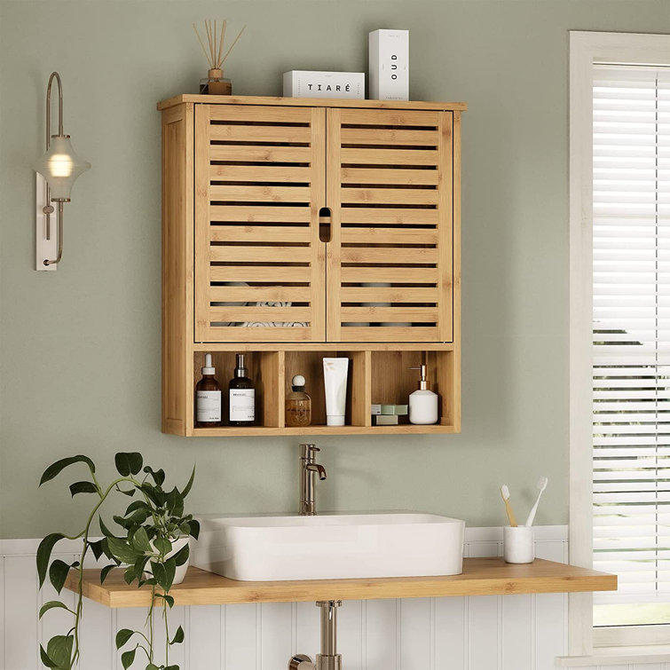 Millwood Pines Ploeger Solid Wood Wall Mounted OverTheToilet Storage